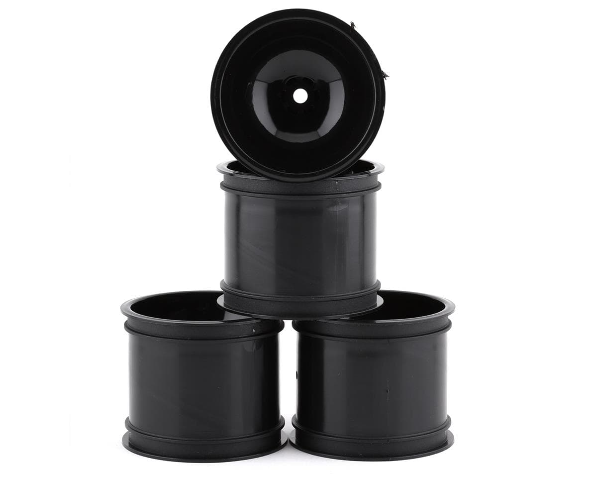 JConcepts 12mm Hex 2.2" Super Dish Front Wheel (Black) (4) for Traxxas Rustler/Stampede