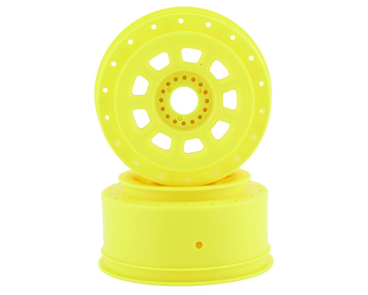 JConcepts 9-Shot Short Course Dirt Oval Wheels (2) (Yellow) w/17mm Hex