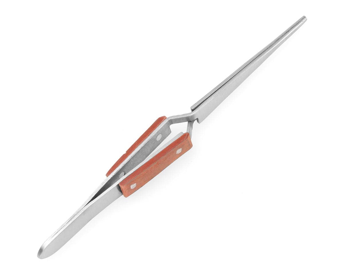 Enkay 6 1/2" Straight Self Closing Insulating Tweezers