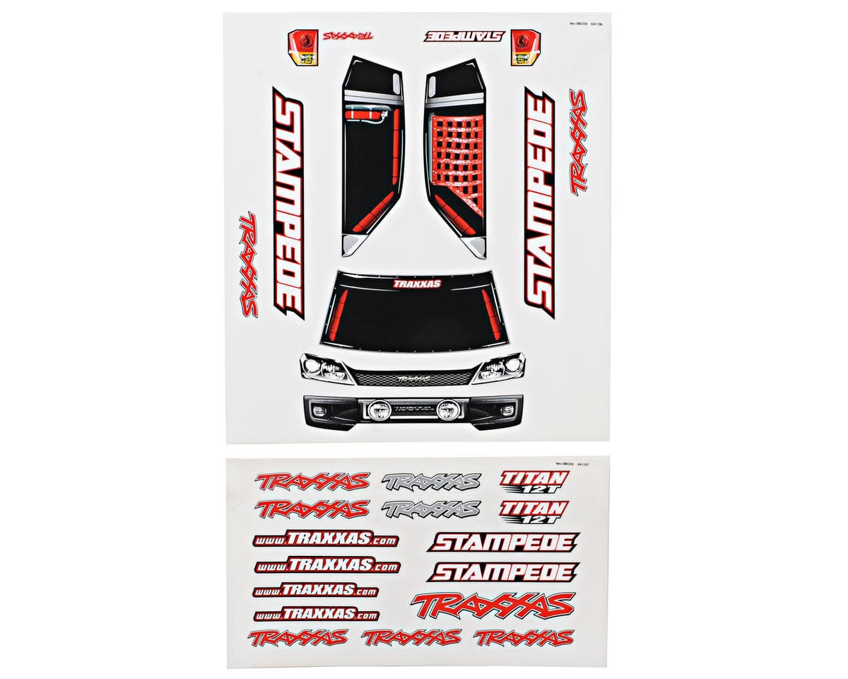 Traxxas Stampede Decal Sheet