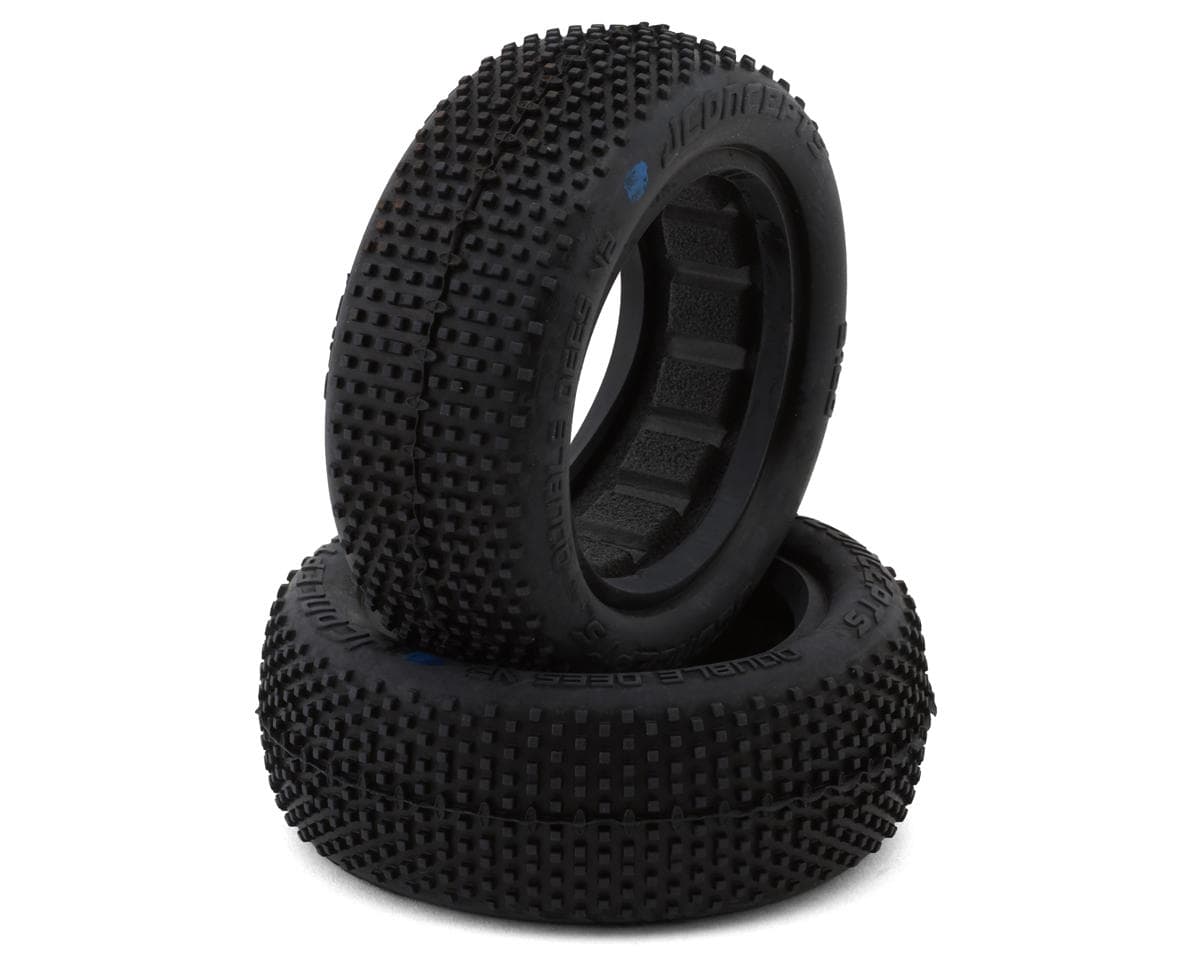 JConcepts Double Dee's V2 2.2" 2WD 1/10 Front Buggy Tires (2) (Blue)