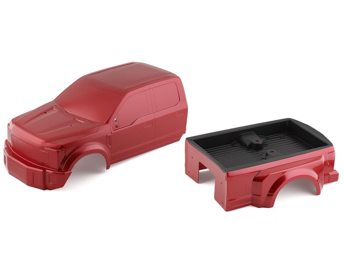 CEN Ford F-450 V2 Complete Body Set w/KG1 Decals (Candy Apple Red) (447mm Wheelbase)