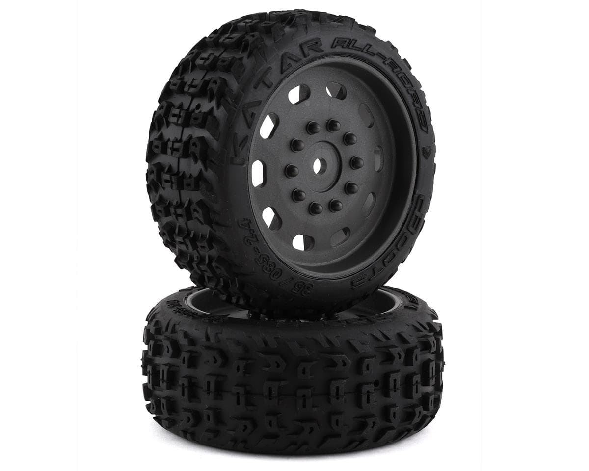 Arrma DBoots Katar 35/085 2.4 Pre-Mounted Tires (2) (Grey) w/14mm Hex