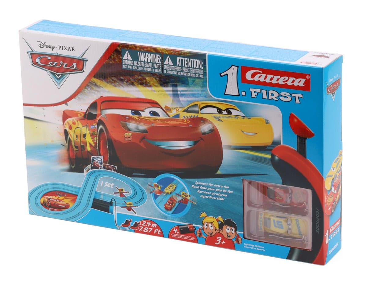 Carrera First Disney Pixar Cars – Friends Race Slot Car Racing Track Set w/Lightning McQueen & Dinoco Cruz Ramirez