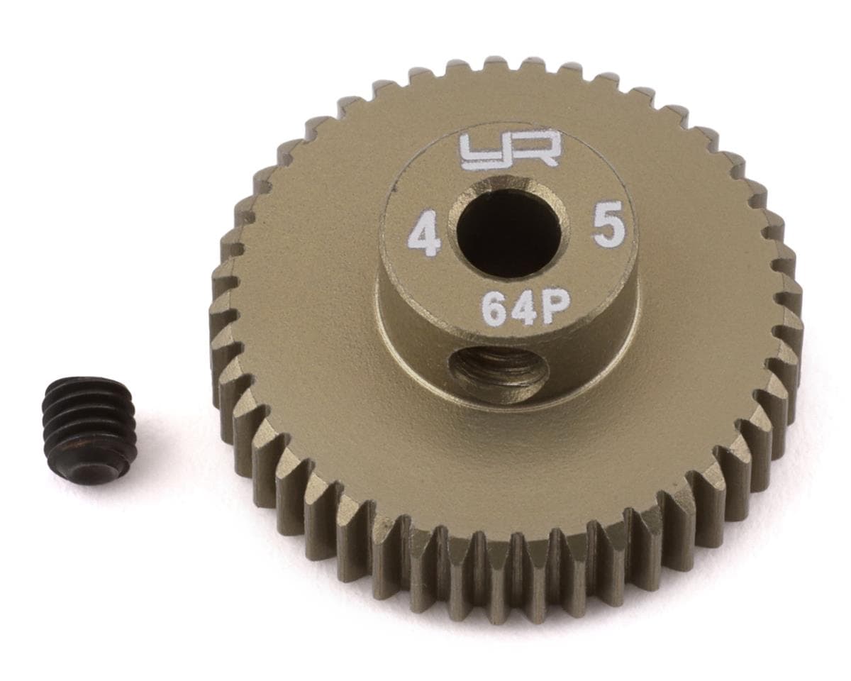Yeah Racing 64P Hard Coated Aluminum Pinion Gear (45T)