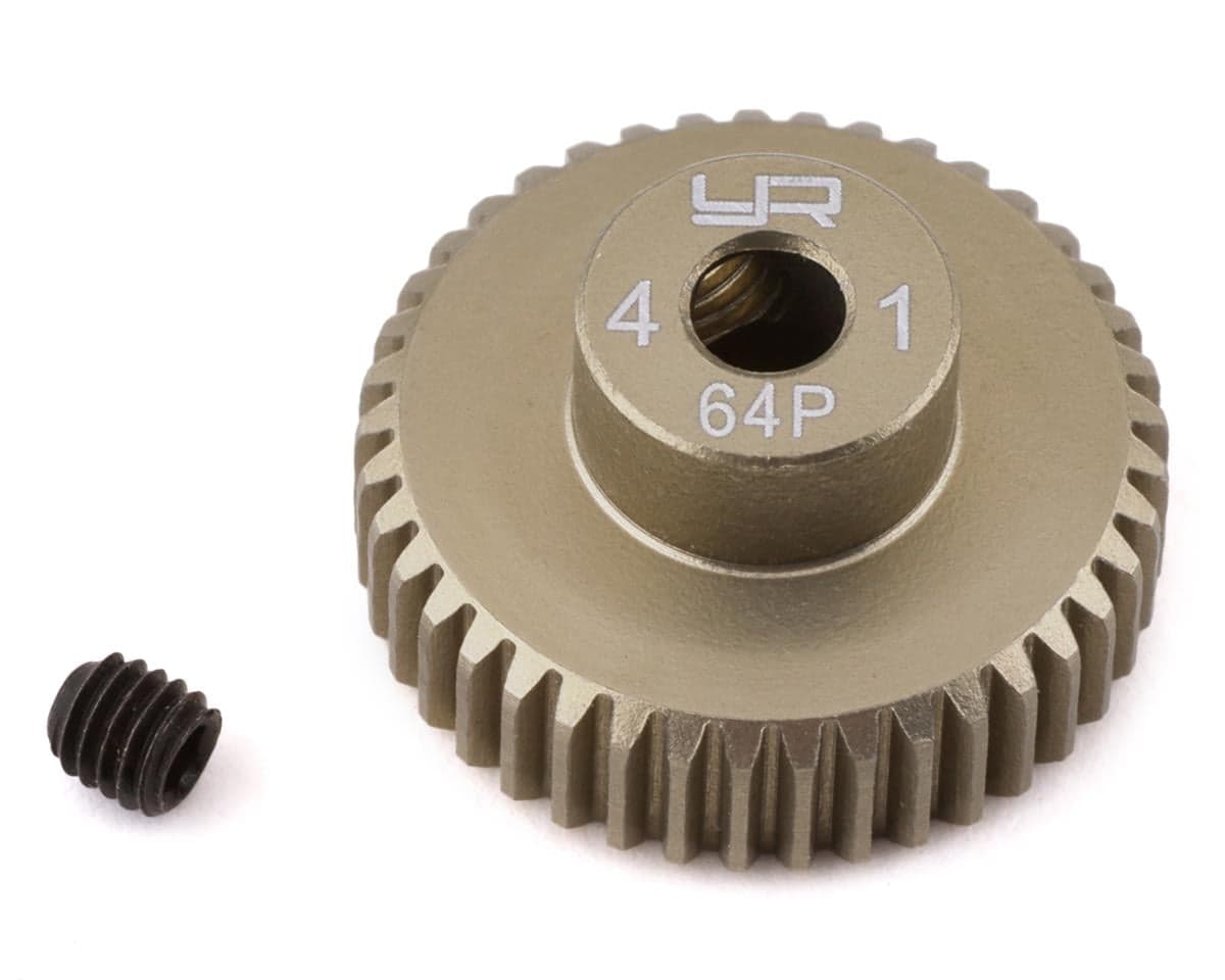Yeah Racing 64P Hard Coated Aluminum Pinion Gear (41T)