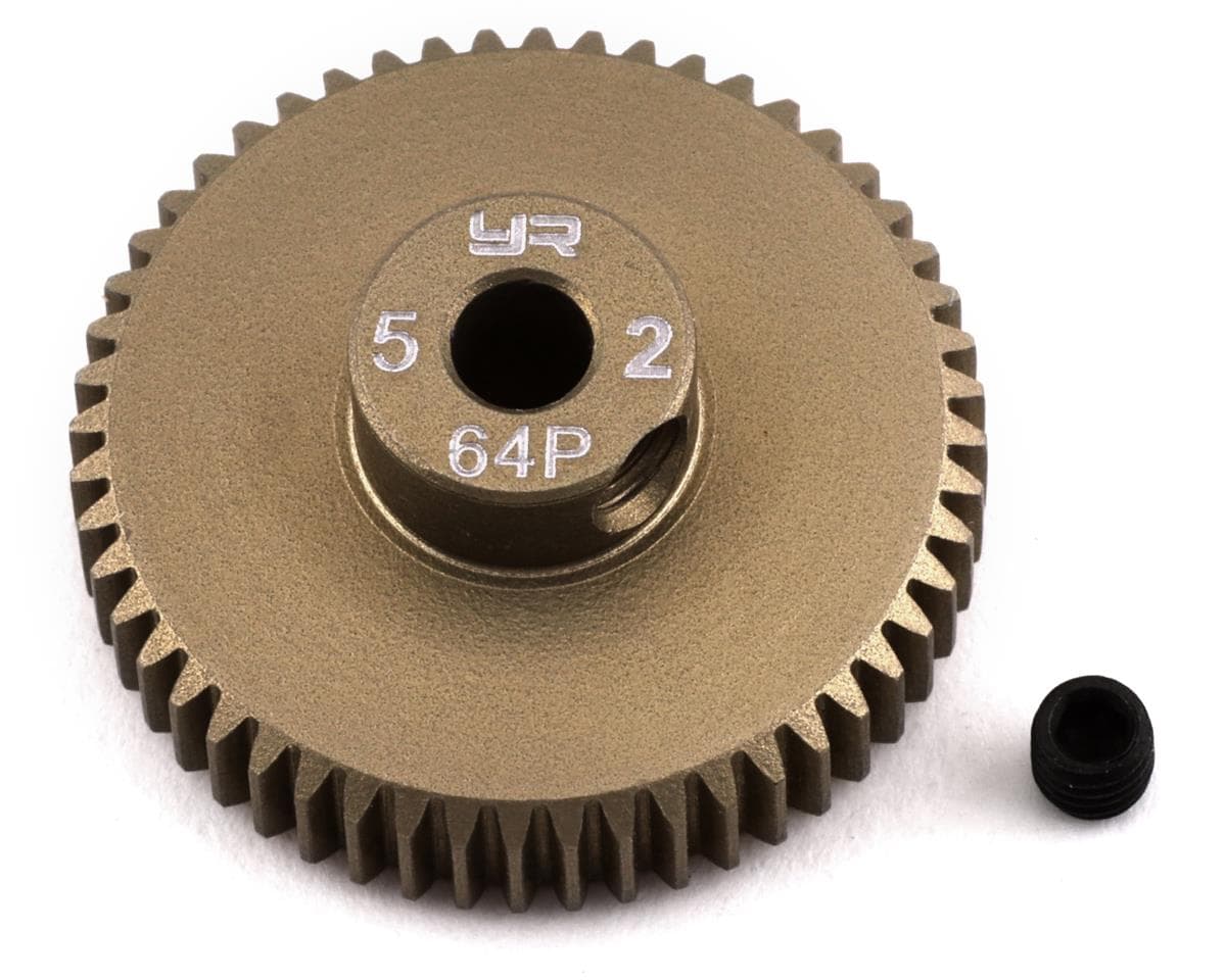 Yeah Racing 64P Hard Coated Aluminum Pinion Gear (52T)