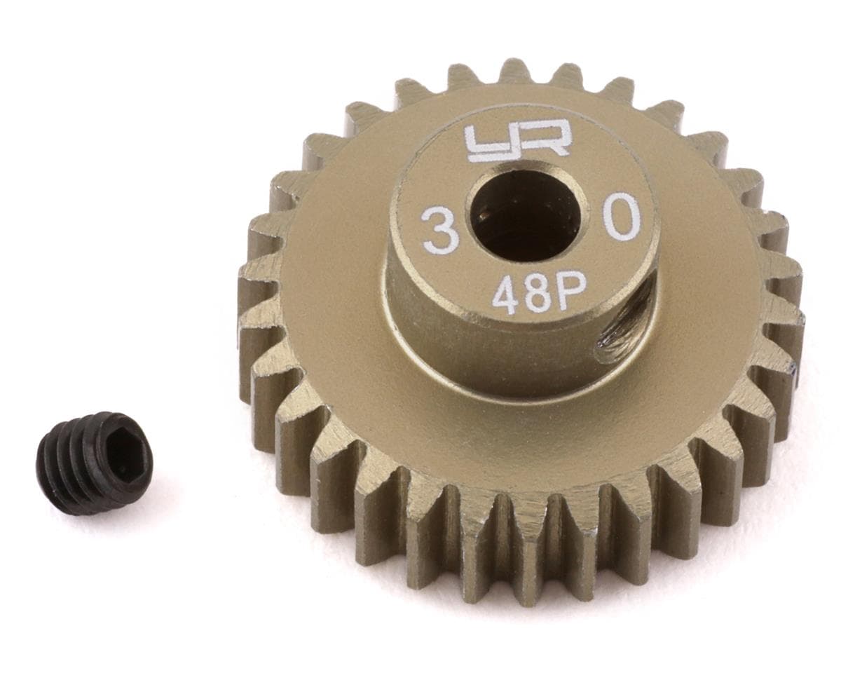 Yeah Racing 48P Hard Coated Aluminum Pinion Gear (30T) (3.17mm Bore)