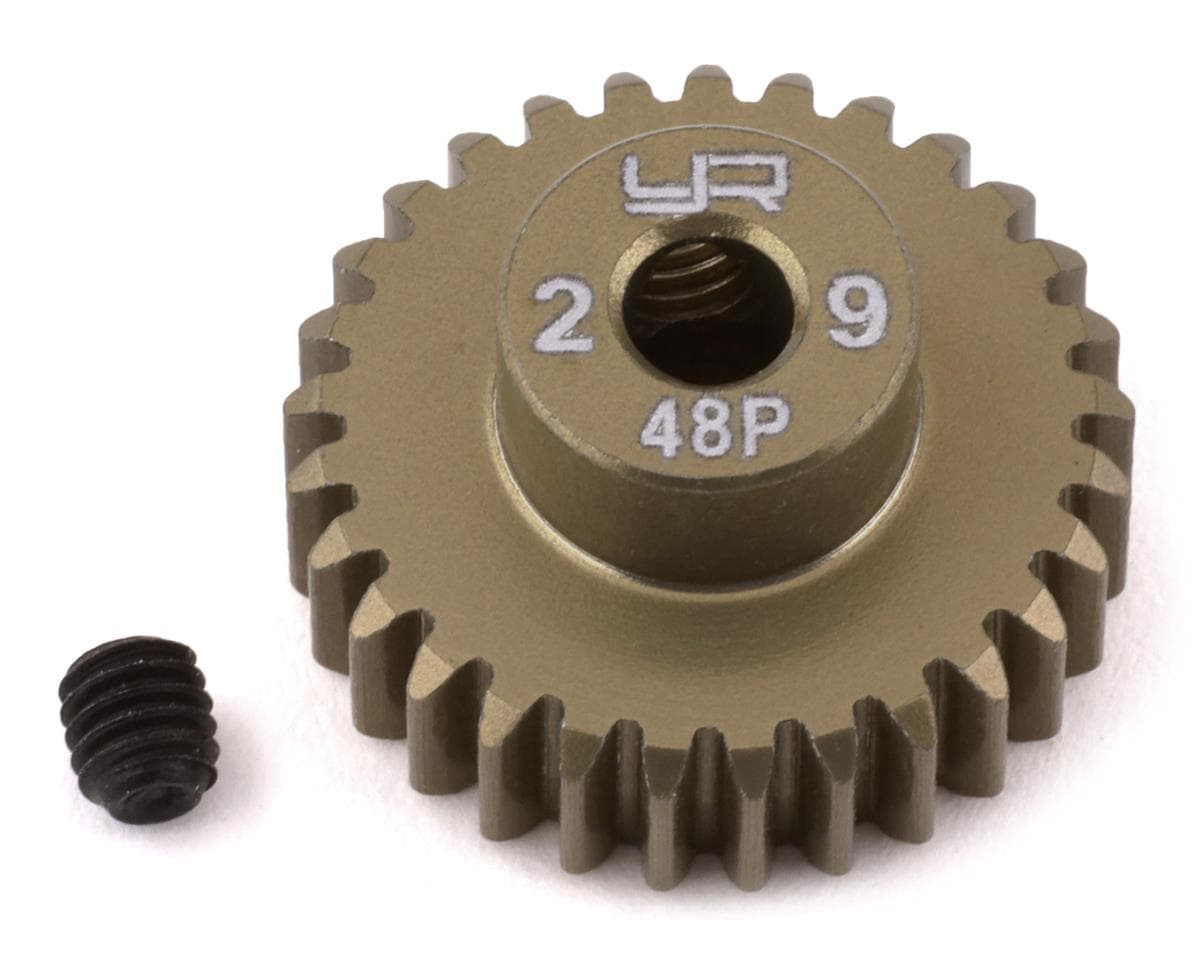 Yeah Racing 48P Hard Coated Aluminum Pinion Gear (29T) (3.17mm Bore)
