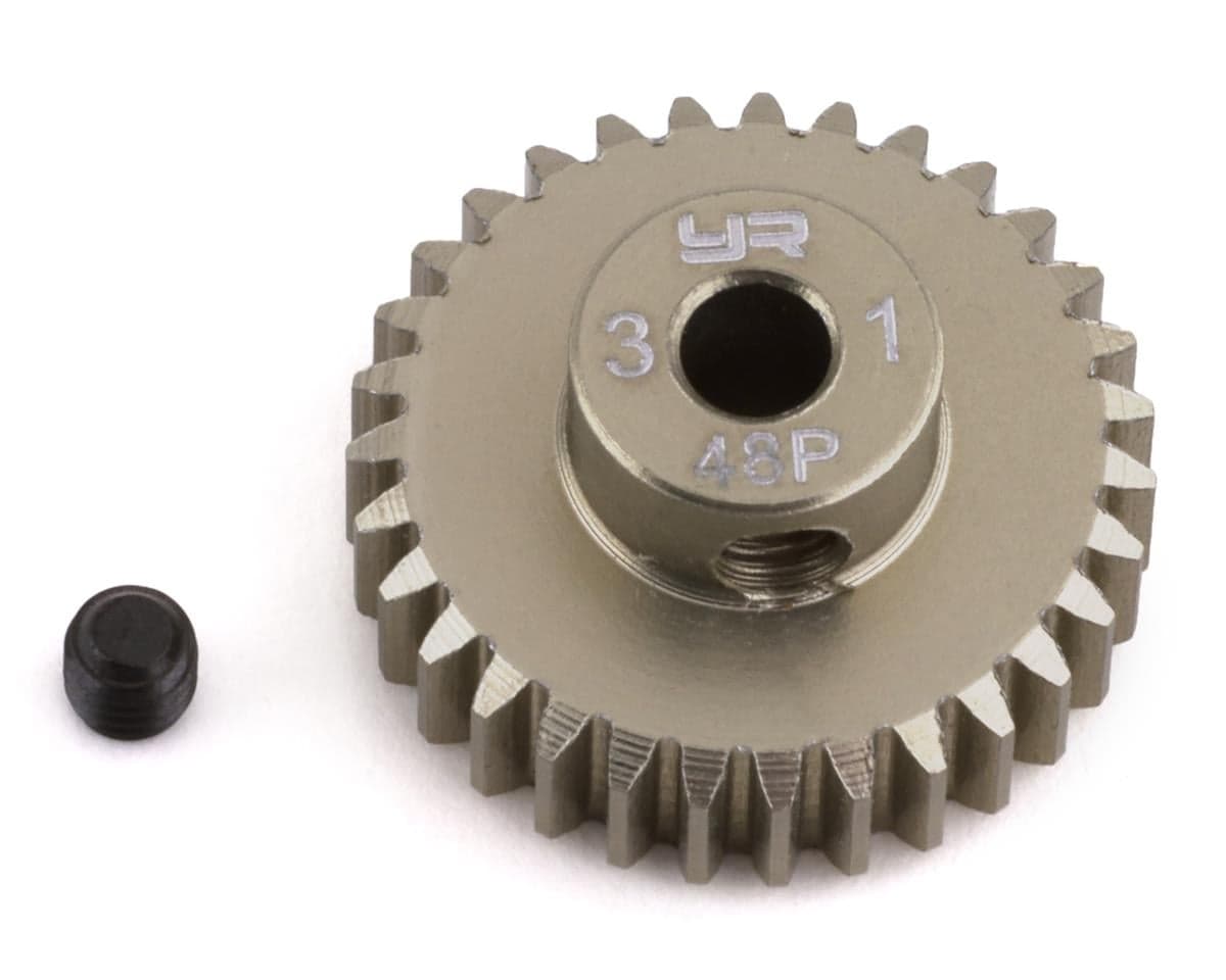 Yeah Racing 48P Hard Coated Aluminum Pinion Gear (31T) (3.17mm Bore)