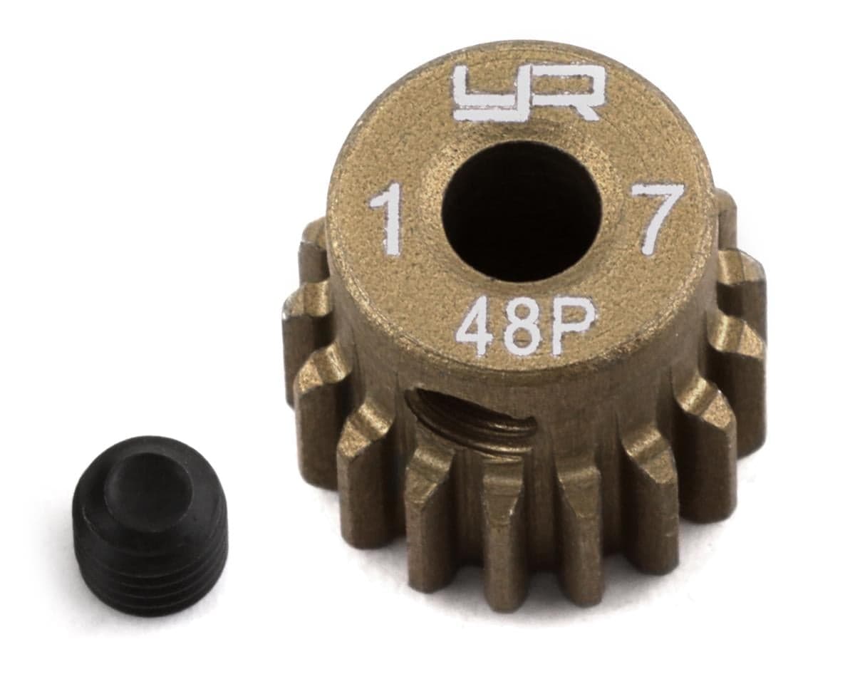 Yeah Racing 48P Hard Coated Aluminum Pinion Gear (17T) (3.17mm Bore)
