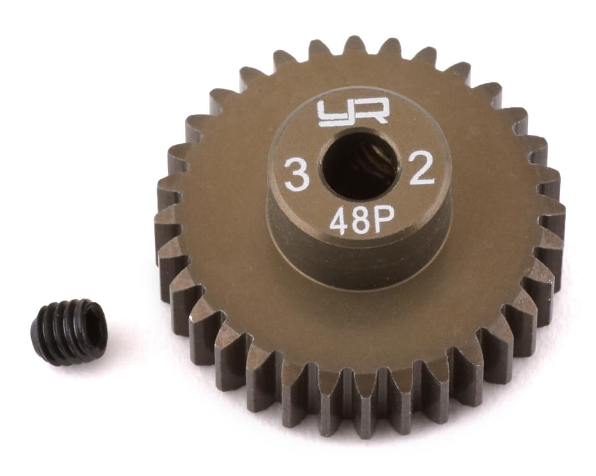 Yeah Racing 48P Hard Coated Aluminum Pinion Gear (32T) (3.17mm Bore)