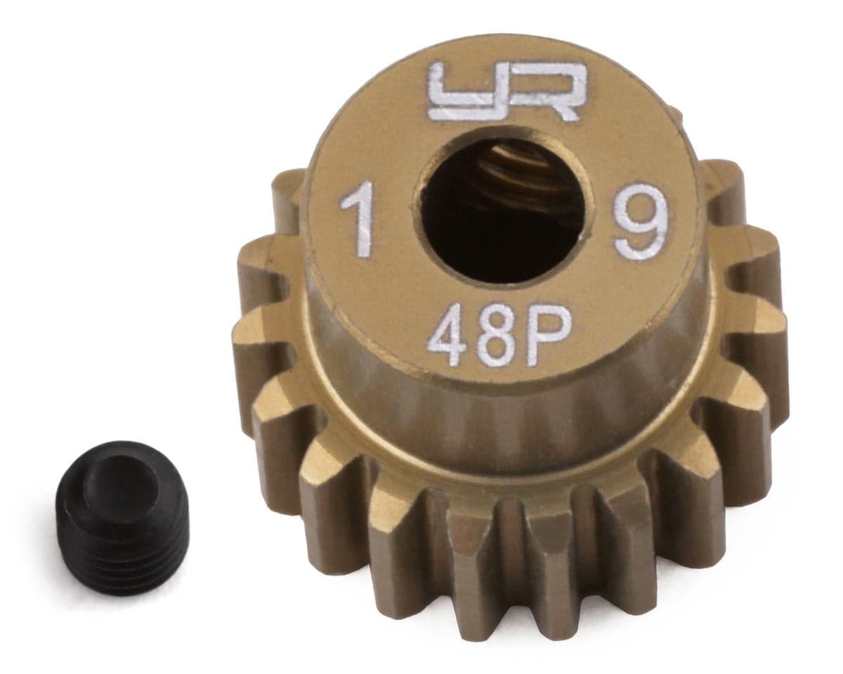 Yeah Racing 48P Hard Coated Aluminum Pinion Gear (19T) (3.17mm Bore)