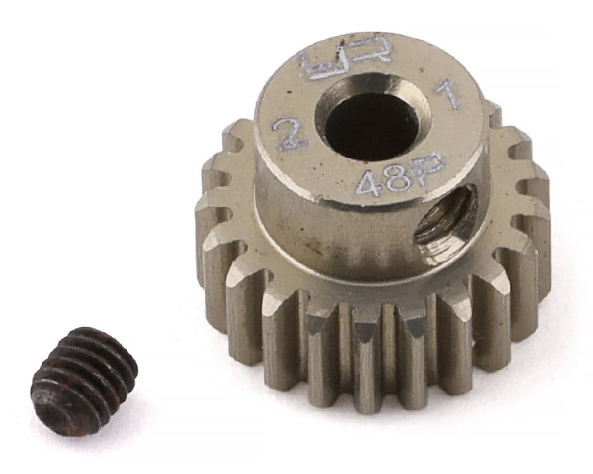 Yeah Racing 48P Hard Coated Aluminum Pinion Gear (21T) (3.17mm Bore)