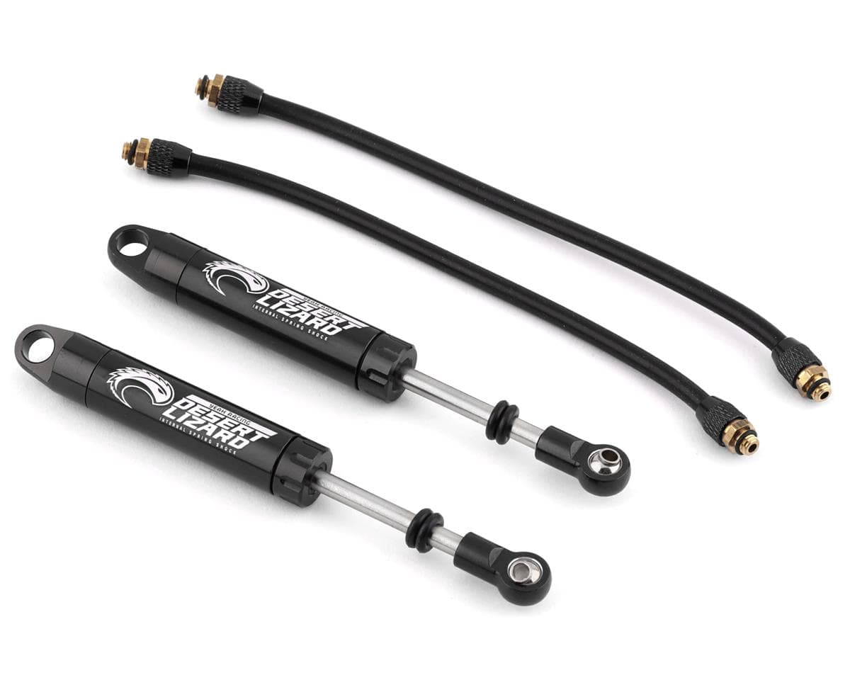 Yeah Racing Desert Lizard Piggyback Shocks w/Reservoir (Black) (2) (90mm)