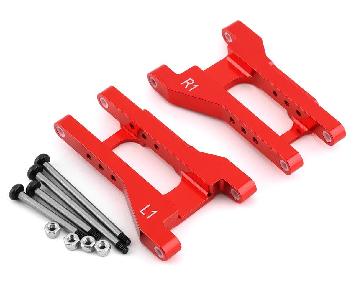 ST Racing Concepts Aluminum Toe-In Rear Arms for Traxxas Drag Slash (Red) (2) (1° Toe-In)