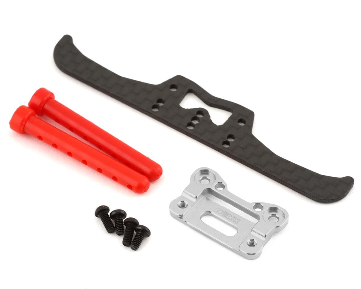 NEXX Racing Mini-Z Aluminum/Carbon Front Pancar Bumper (Silver)