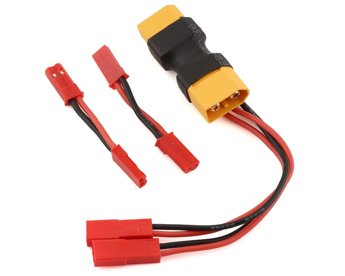 Reefs RC XT60 Dual JST Pass Through w/2 Male-Male JST Adaptors