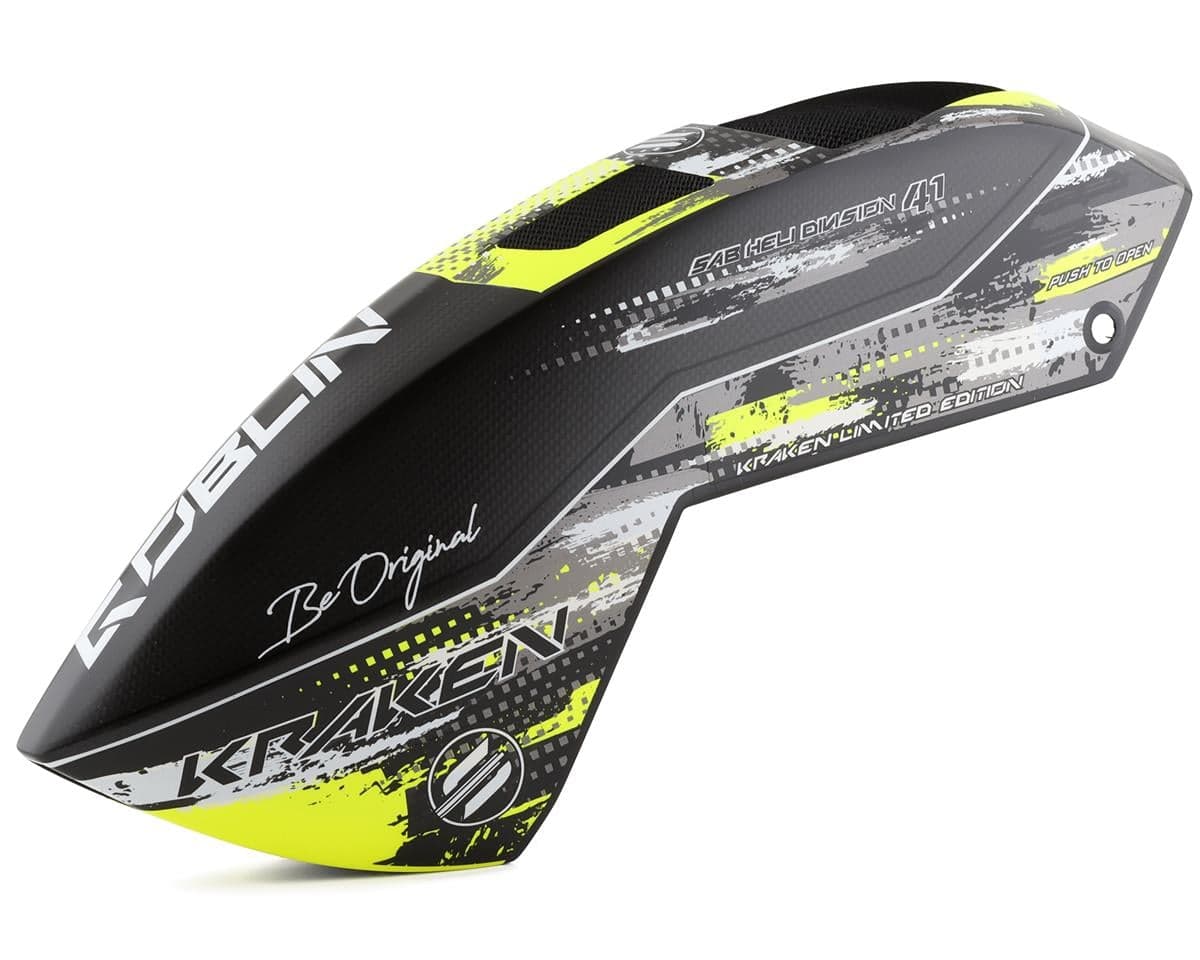 SAB Goblin Kraken S Carbon Fiber Canopy (Yellow/Grey/Black)