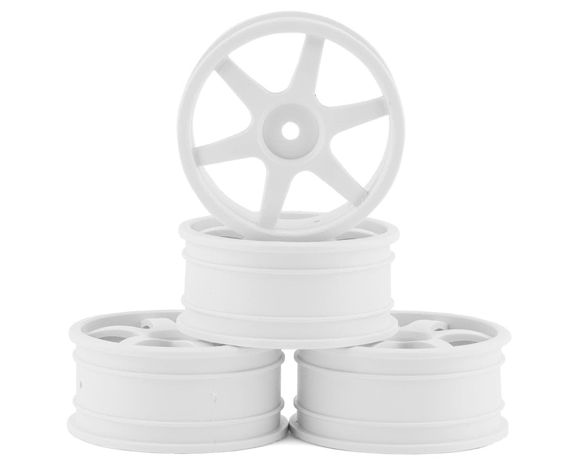 Gravity RC USGT Six Spoke Ultra Light Touring Car Wheels (White) (4) w/12mm Hex
