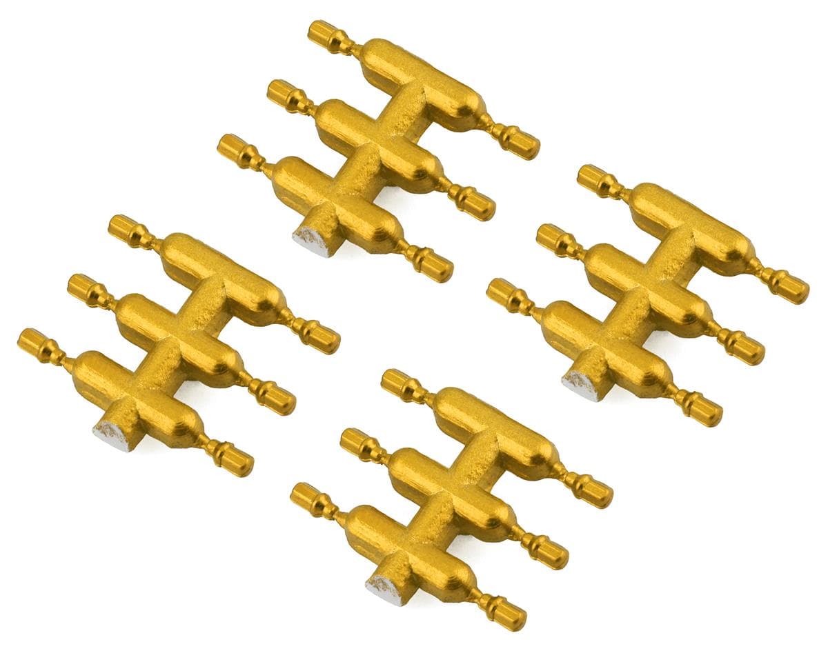 DS Racing Drift Element Scale Lug Nuts (Gold) (24) (Short)