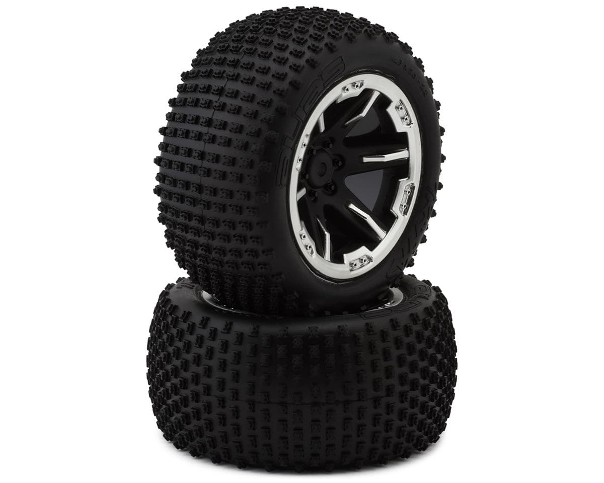 Traxxas Alias 2.8" Rear Tires w/RXT Wheels (Black Satin) (2) w/12mm Hex