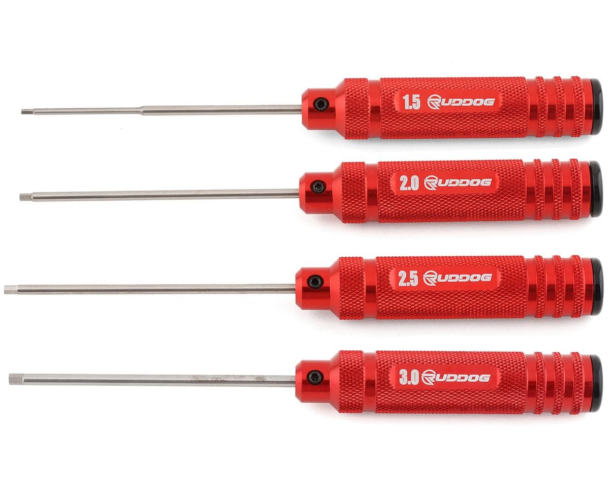 Ruddog Metric Hex Driver Set (1.5, 2.0, 2.5, 3.0mm)