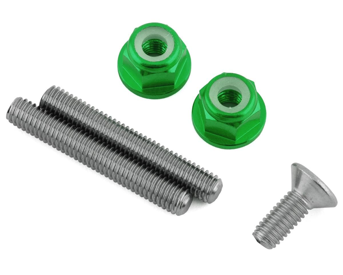 175RC Associated DR10M "Ti-Look" Lower Arm Stud Kit (Green)