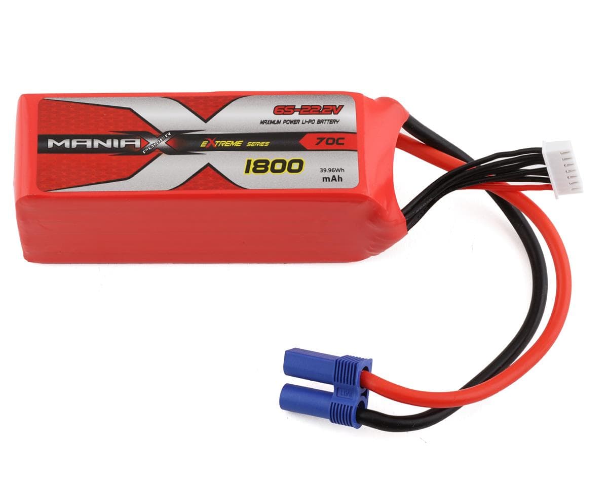 ManiaX 6S LiPo Battery 70C (22.2V/1800mAh) w/EC5 Connector