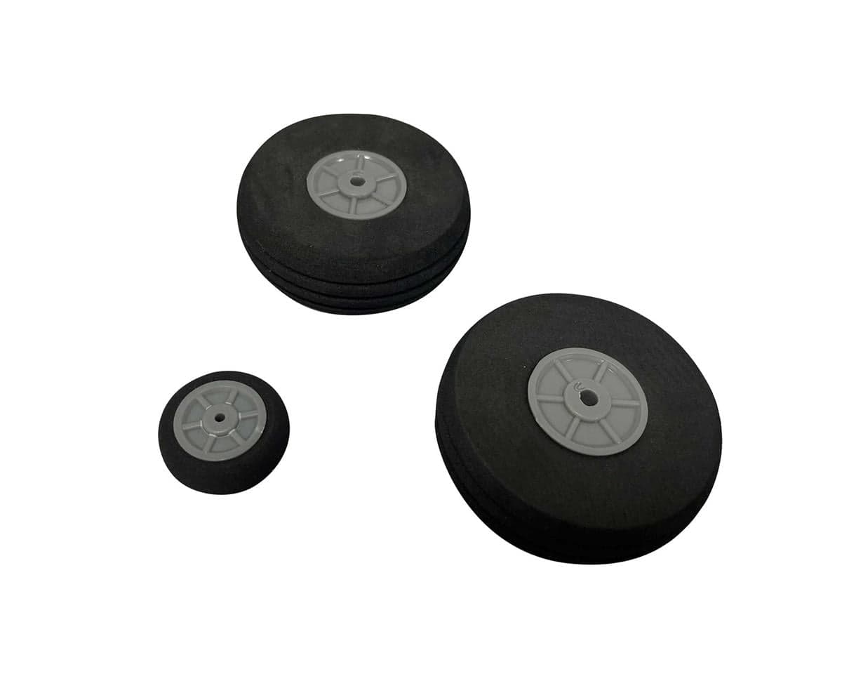 E-flite Wheels; (2) 54mm, (1) 25mm: Commander mPd 1.4m