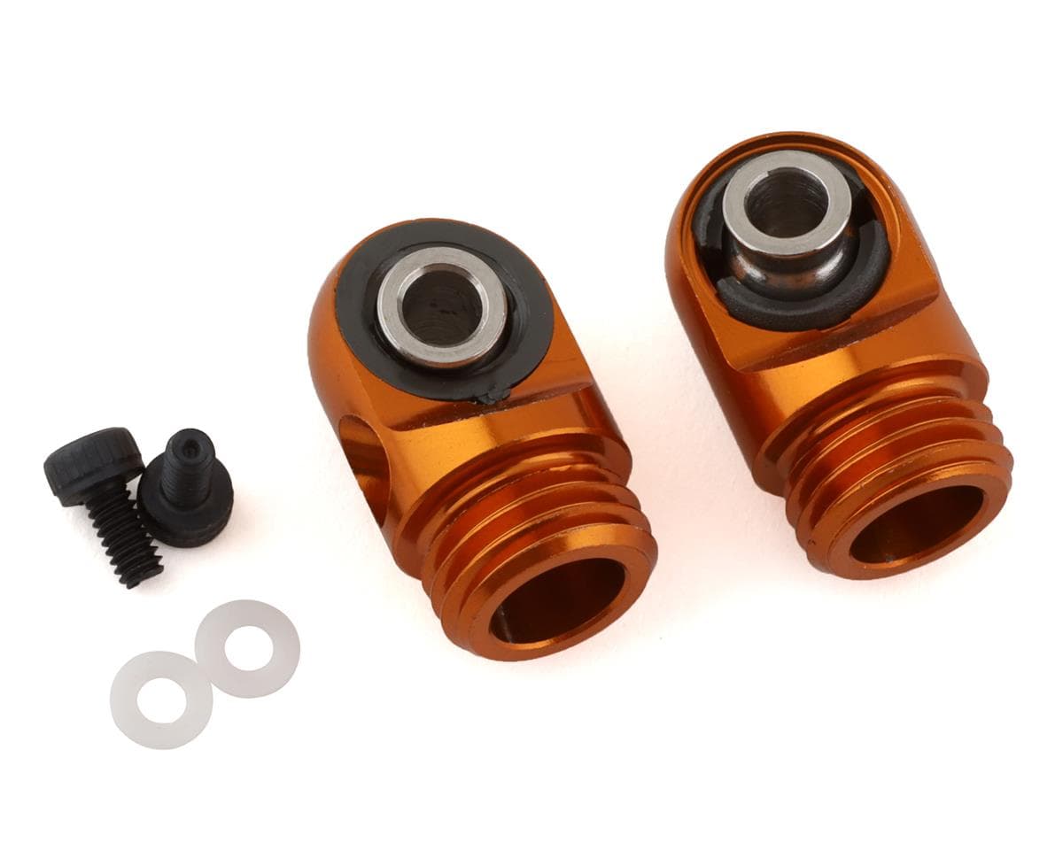 Incision S8E Machined Aluminum Shock Caps (Orange) (2)