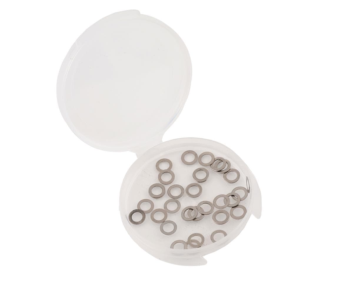 Team Brood 3x5mm Steel Shim Assortment w/Plastic Container (28) (0.1/0.2/0.3/0.5mm)