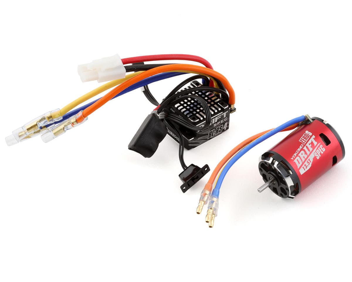 Yokomo BL-RS4 Drift Spec Sensored Brushless ESC/Zero S Drift Spec Motor Combo (13.5T) (Red)