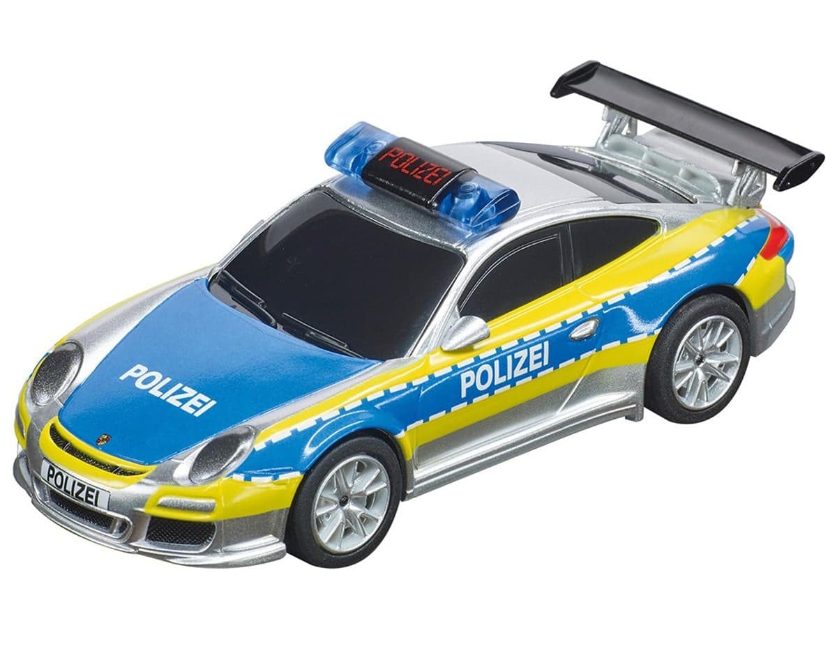 Carrera GO!!! Porsche® 911 GT3 "Polizei" 1/43 Slot Car (Silver/Blue)