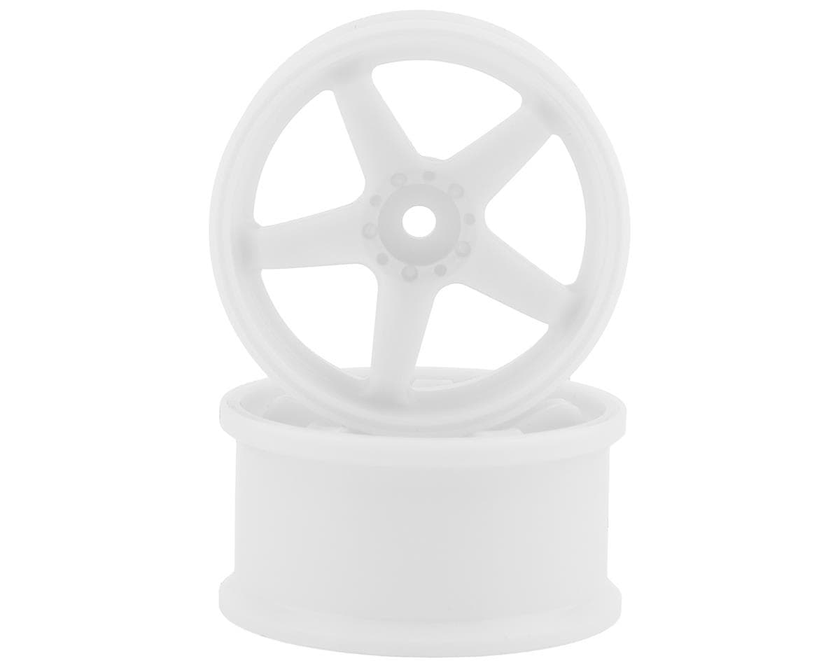 Topline N Model V3 High Traction Drift Wheels (White) (2) (5mm Offset) w/12mm Hex