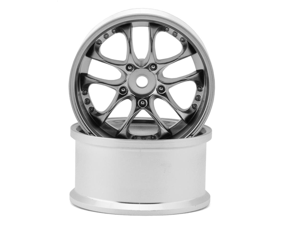 Topline SSR Agle Minerva 5-Split Spoke Drift Wheels (Matte Chrome) (2) (8mm Offset) w/12mm Hex