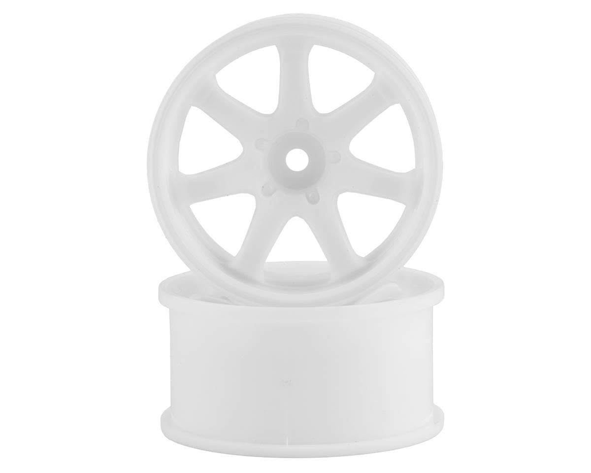 RC Art Evolve GF-R 6-Spoke Drift Wheels (White) (2) (8mm Offset) w/12mm Hex