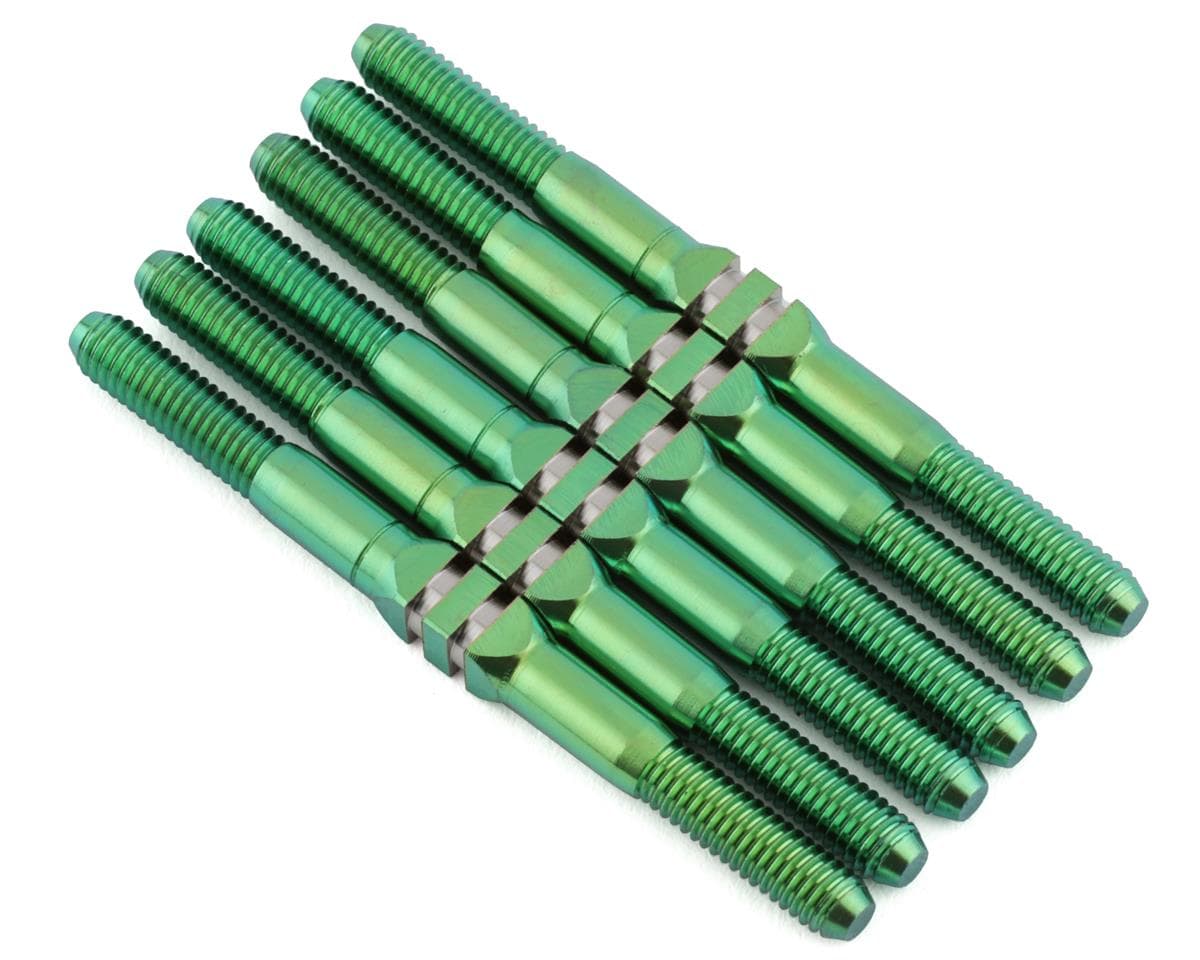 Whitz Racing Products HyperMax RC10B6.4/B6.4D 3.5mm Titanium Turnbuckle Kit (Green)