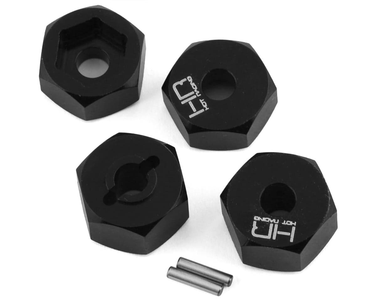 Hot Racing Mini-T 2.0/Mini-B 12mm Aluminum Hex Set (Black) (4)