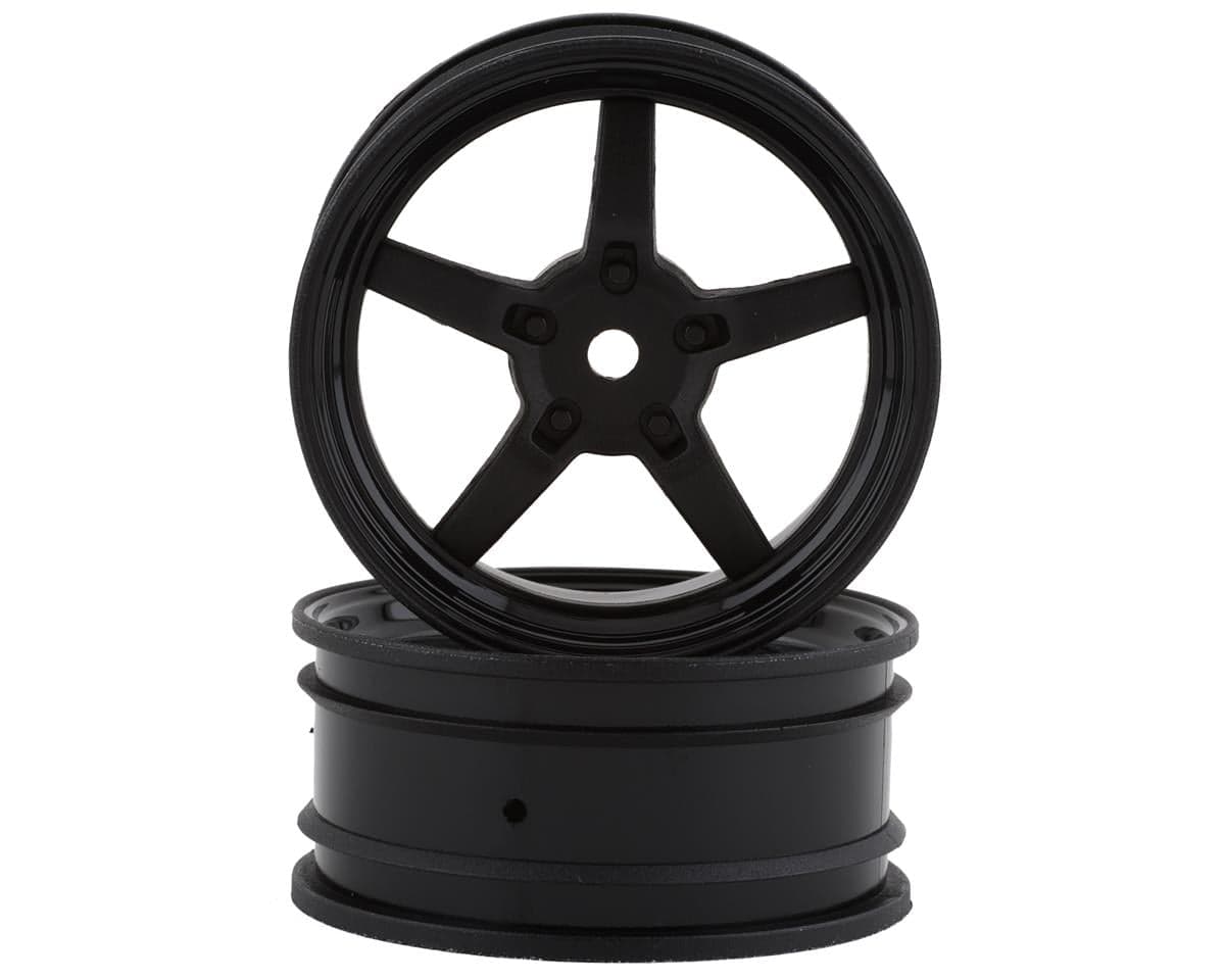 Kyosho Fazer 5-Spoke Racing Wheel (Black) (2) w/12mm Hex