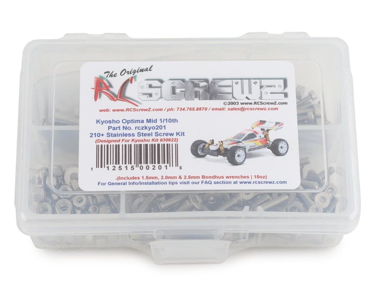 RC Screwz Kyosho Optima Mid Stainless Steel Screw Kit