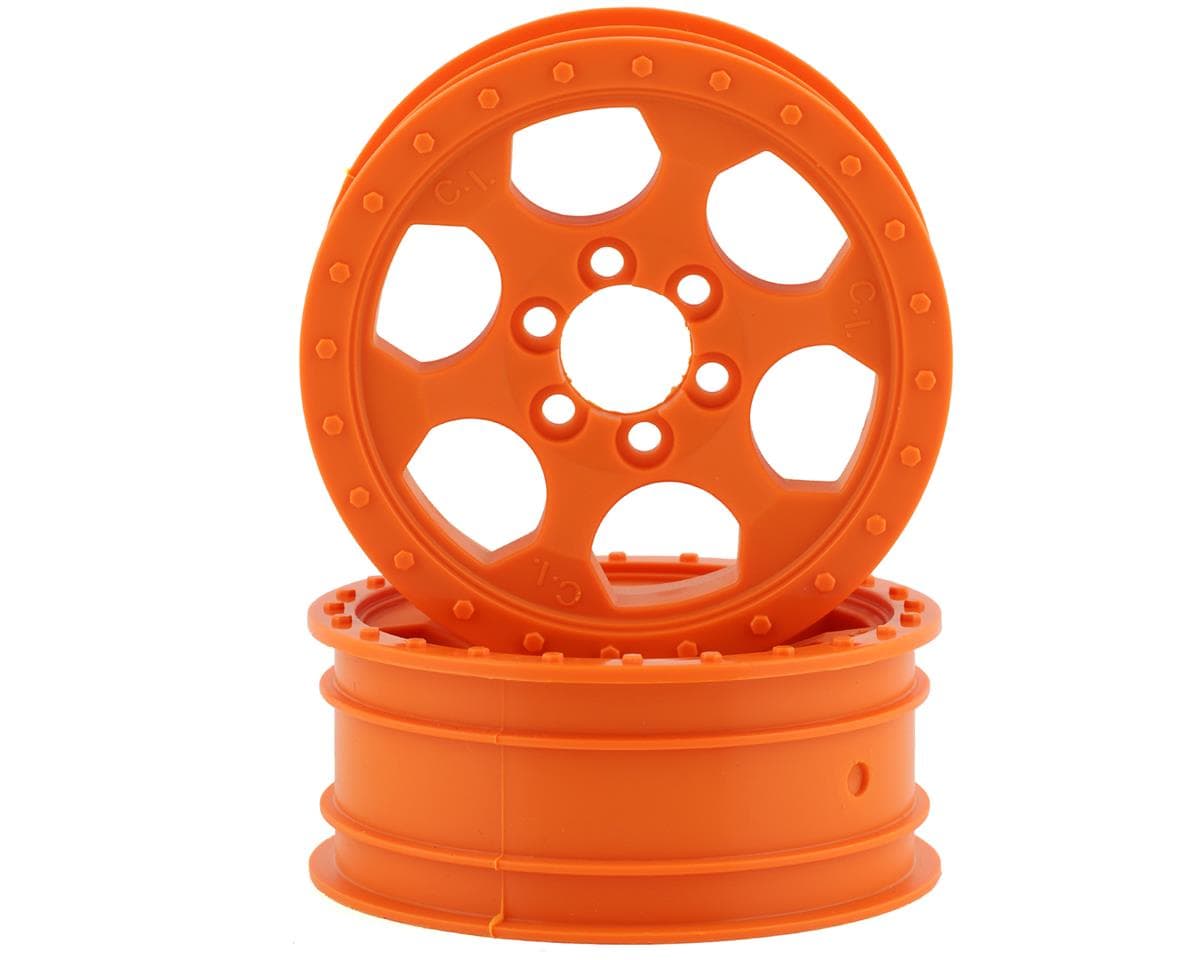 Crawler Innovations Double Deuce 6 Bolt 2.2 Crawler Wheel (Orange) (2) (1.0 Wide)