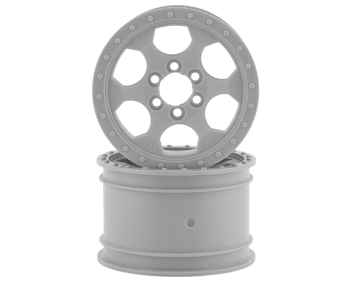 Crawler Innovations Double Deuce 6 Bolt 2.2 Crawler Wheel (Silver) (2) (1.5 Wide)