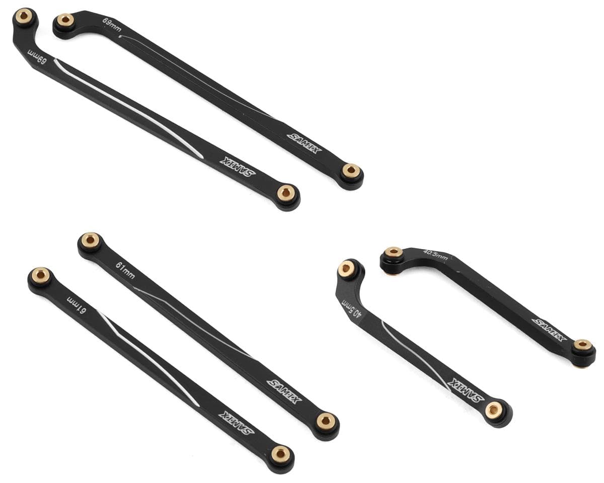 Samix SCX24 Deadbolt/Betty Aluminum High Clearance Link Kit (6) (Black)