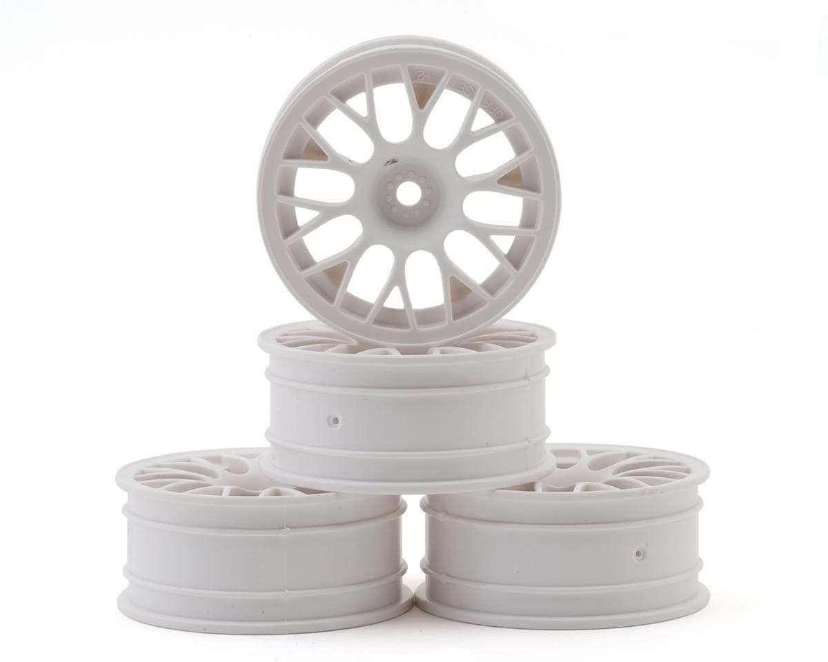 Tamiya 1/10 TC 24mm Narrow Mesh Wheels (White) (4) (2mm Offset)