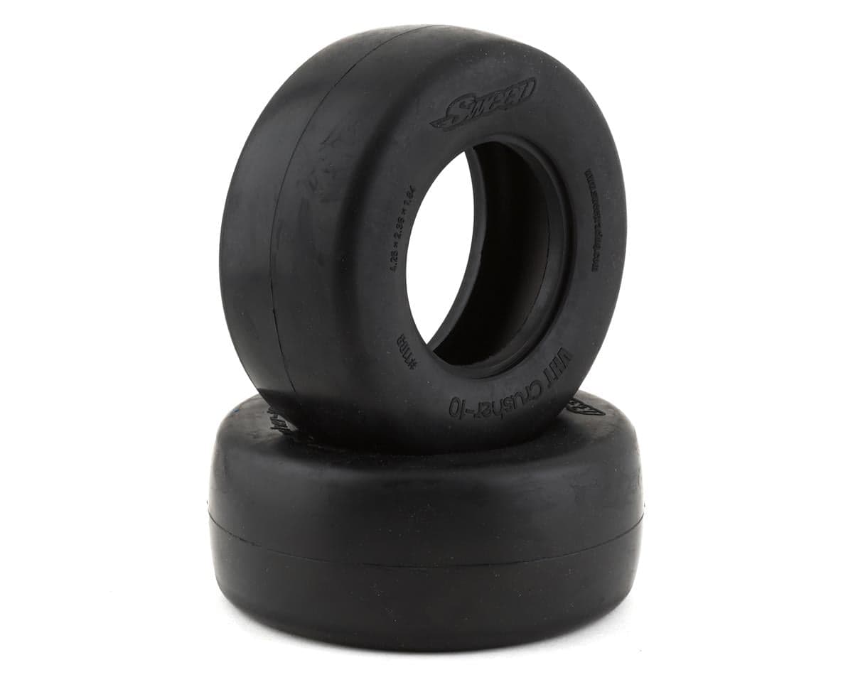 Sweep VHT Crusher-10 Belted SCT Drag Racing Rear Tires (2) (White Dot)