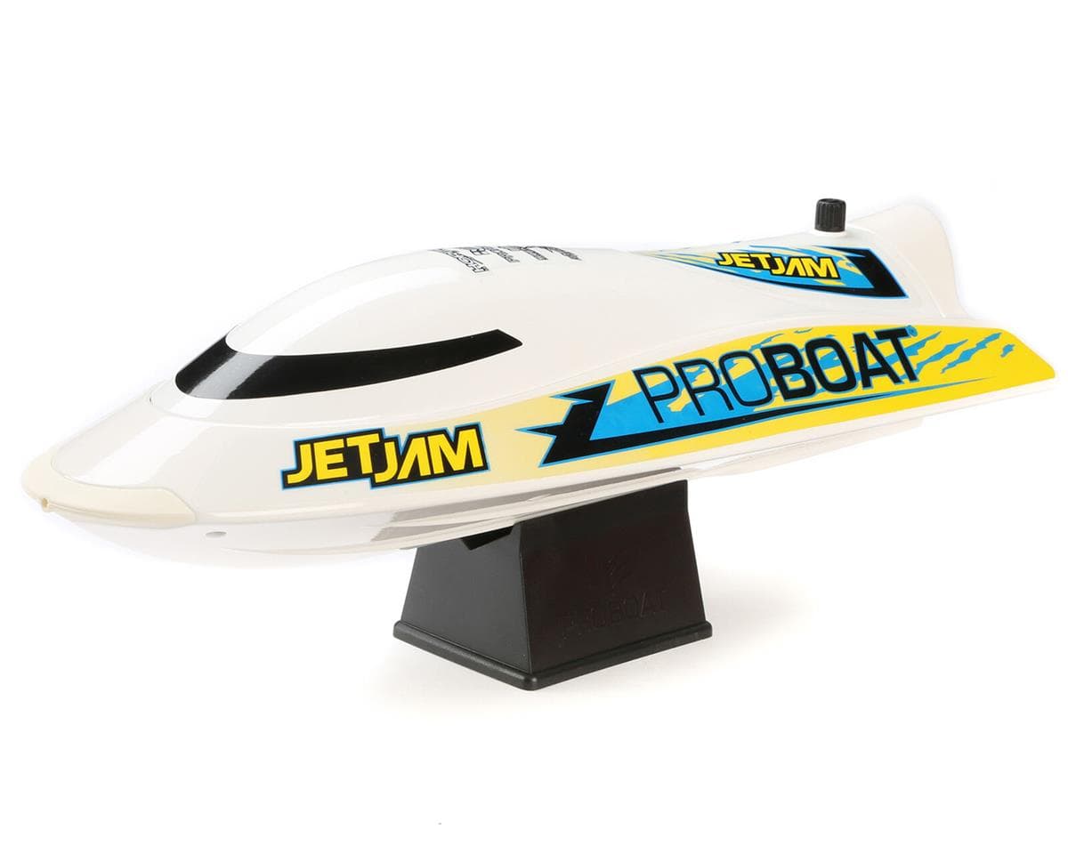 Pro Boat Jet Jam V2 12" Self-Righting Brushed RTR Pool Race Boat (White) w/2.4GHz Radio, Battery & Charger