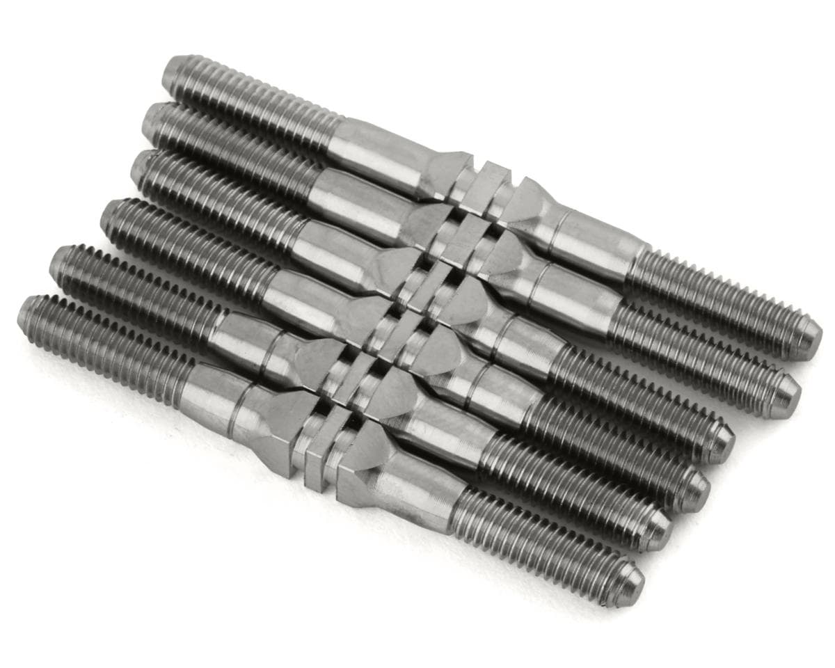 Whitz Racing Products HyperMax B74.2/B74.2D 3.5mm Titanium Turnbuckle Kit (Silver)