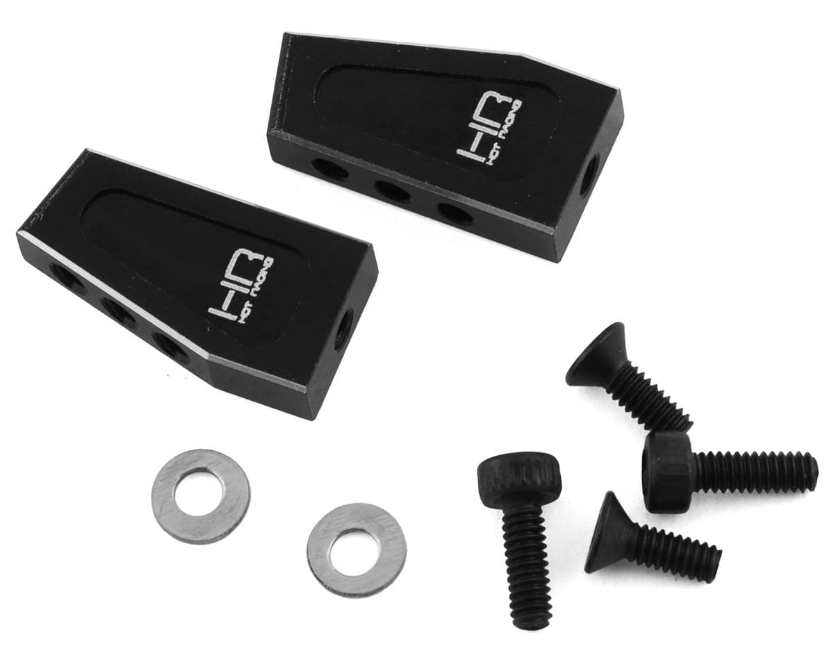 Hot Racing Losi Mini-T 2.0 Aluminum Servo Mount Set (Black)