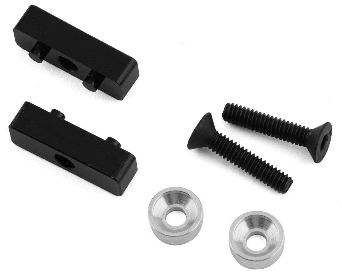 Hot Racing Losi Mini-T 2.0 Aluminum Savox Servo Mount Spacer (Black)